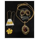 Two necklace & earring sets