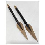 Small inlayed wood letter openers