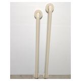 2 powder coated metal safety hand bars