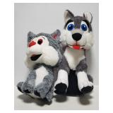 Two large stuffed animals