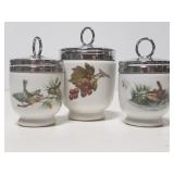 Three egg coddlers