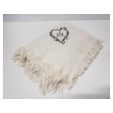 Monogrammed throw blanket
