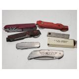 Assorted pocket knives