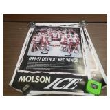 Two Detroit Red Wings Molson Ice posters