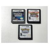 Three Nintendo DS Pokémon games