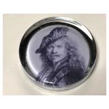 Sassy man glass paper weight