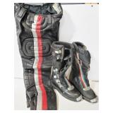 Motorcycle racing boots & pants