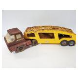 Vintage "Structo" metal car hauler toy truck