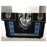Wolf themed fleece bedding set