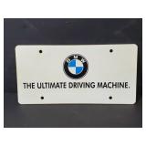 Plastic BMW license plate