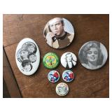 Push back button pin collection