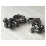 Unique adjustable ring & earring set