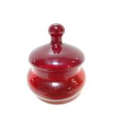 Toscanvetro firenze red glass lidded dish
