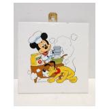 Walt Disney Mickey Pluto tile trivet 6" x 6"