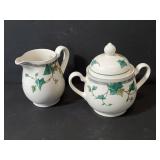 Noritake Keltcraft "Ivy Lane" sugar bowl & creamer