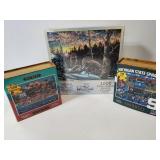 Three new, unopened jigsaw puzzles
