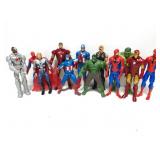 Lot of 12 large Marvel action figures