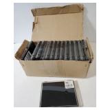 Carton of 14 plastic pin storage/display cases