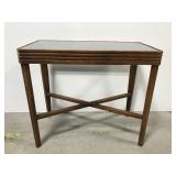 Antique small glass top table