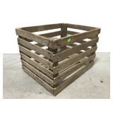 Old primitive wooden slat crate