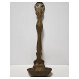 Large cast metal ornate ladle decor