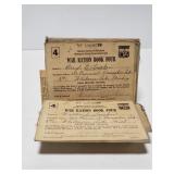 Six WWII war ration books