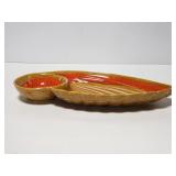 Vintage orange drip chip and dip tray