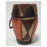 Trinal deerskin ceremonial hand drum