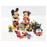 Vintage Mickey, Minnie, Goofy & smurf figures