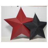 Vintage red and black barn stars