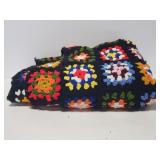 Crocheted throw blanket