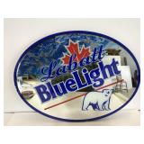 Labatt Blue Light beer oval bar mirror sign