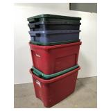 Lot of 7 storage tubs, no lids