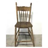 Antique wood barn find chair