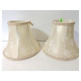 Lot of 2 vintage fabric lampshades