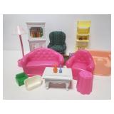 Assorted doll house furniture