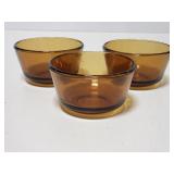Three small Fire King bowls