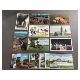 Assorted travel postcard collection