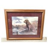 Labrador Retriever hunting dog framed art