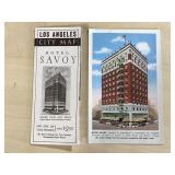Hotel Savoy Los Angel brochure & postcard