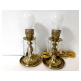Lot of two vintage brass project lamps