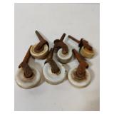 Lot of 6 vintage caster wheels