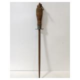Vintage wood handled honing stone