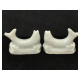 Two fish Wade style figurines from China