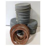 Lot of 9 vintage ball mason jar lids