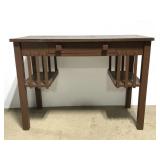 Old mission style wood writing desk