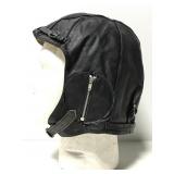 Vintage style leather aviator hat