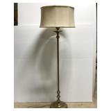 Vintage brass floor lamp w/ original shade
