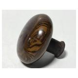 Glass wood grain old doorknob