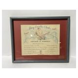 1949 American Airlines framed certificate